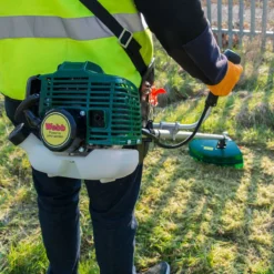 Webb BC33 33cc 2-Stroke Petrol Brushcutter -Garden Tools Shop 190767 in situ