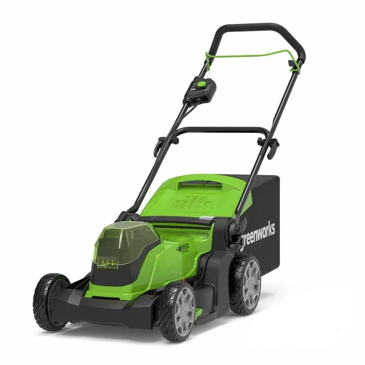 Greenworks 48v Cordless 41cm Lawnmower With Two 24v 2Ah Batteries & 2A Charger 1 Greenworks 48v Cordless 41cm Lawnmower With Two 24v 2Ah Batteries & 2A Charger