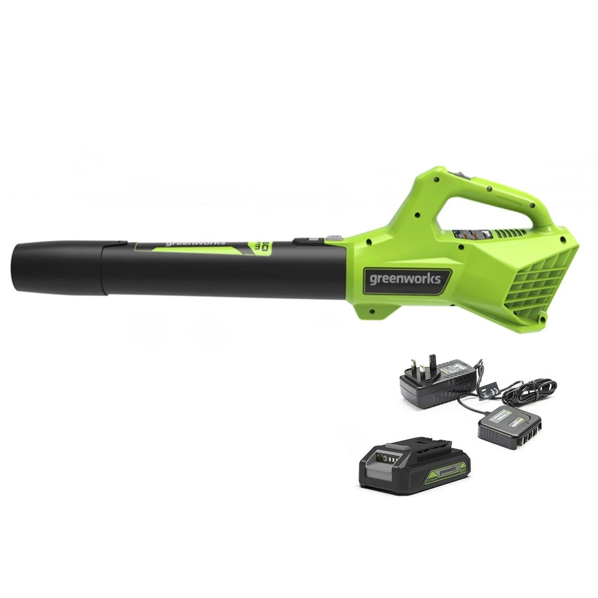 Greenworks 24v Cordless Variable Speed Axial Blower With 2ah Battery & Charger 2 Greenworks 24v Cordless Variable Speed Axial Blower With 2ah Battery & Charger - Image 2