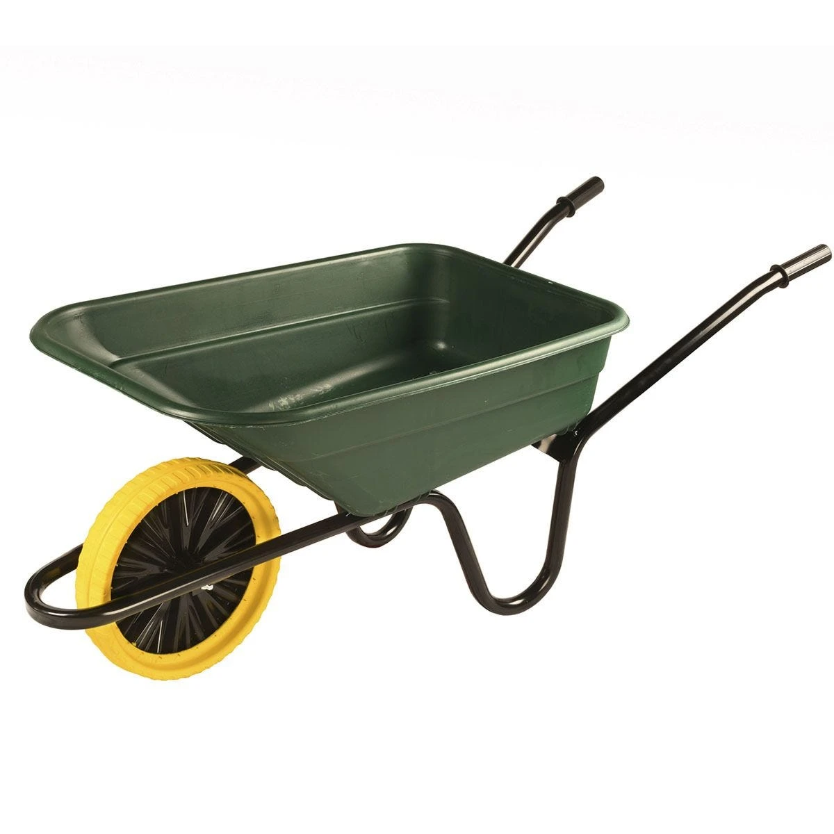 Walsall Wheelbarrow 90L Polypropylene Barrow In A Box With Punture Proof Wheel - Green 1 Walsall Wheelbarrow 90L Polypropylene Barrow In A Box With Punture Proof Wheel - Green