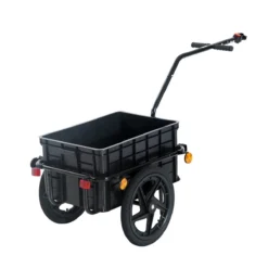 Reiten Cargo Trailer Bike With Carrier Utility Luggage - Black