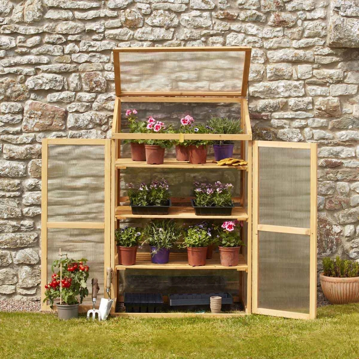 Garden Grow 3 Shelf Wooden Cold Frame 5 Garden Grow 3 Shelf Wooden Cold Frame - Image 5