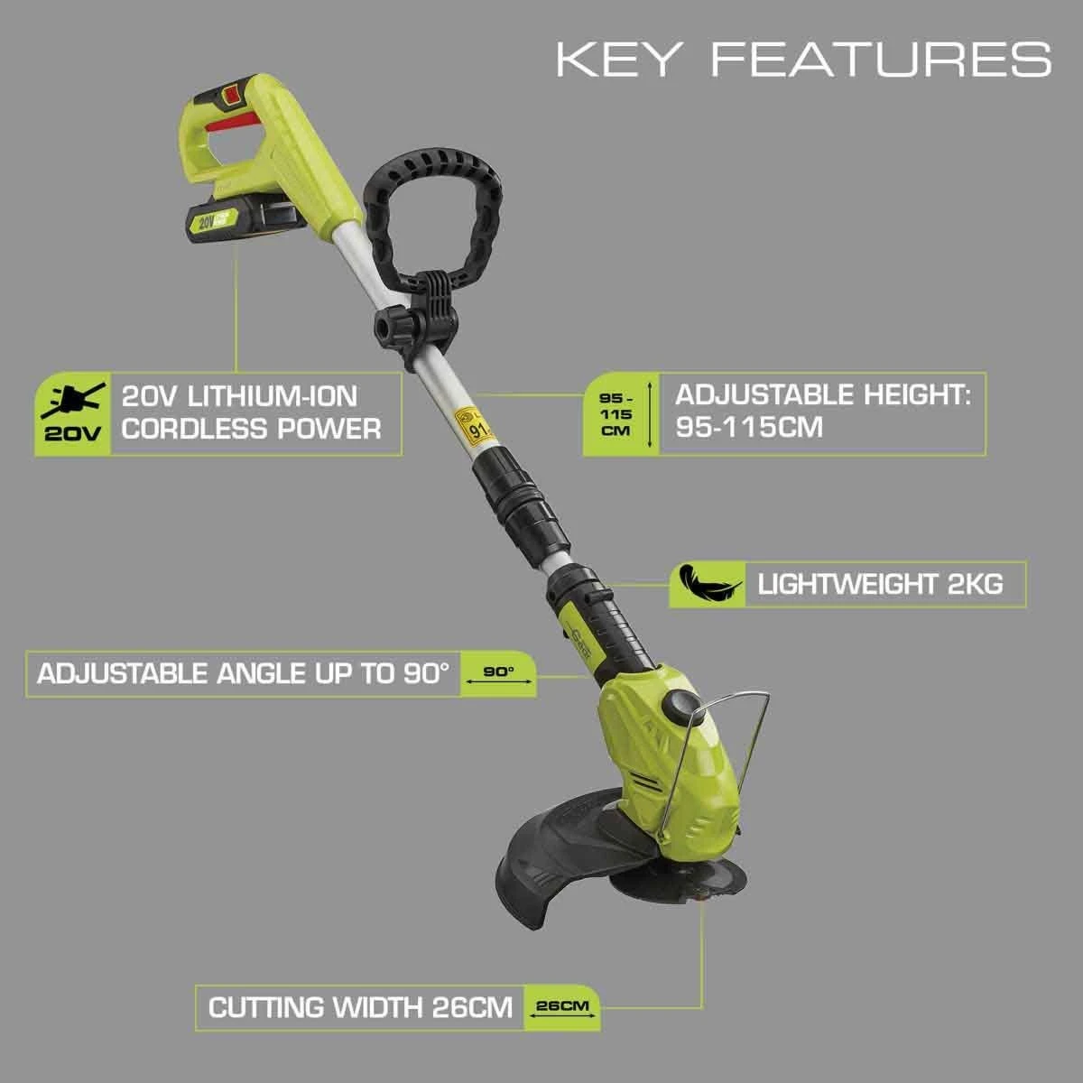 Garden Gear 20v Cordless Grass Trimmer 3 Garden Gear 20v Cordless Grass Trimmer - Image 3