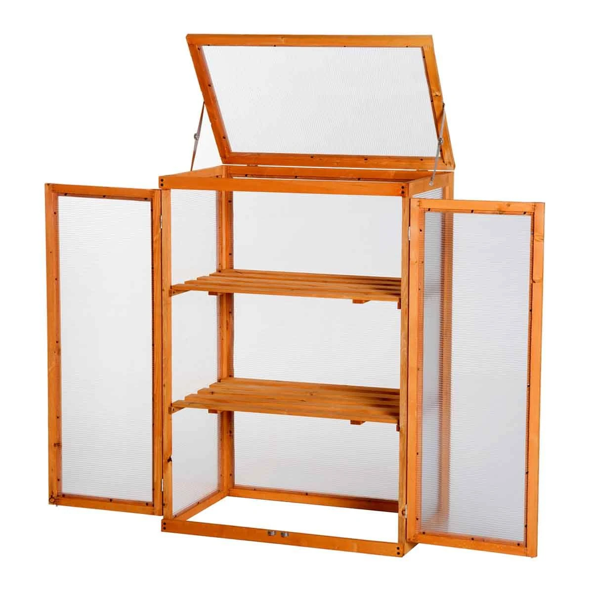 Outsunny Wooden Cold Frame Greenhouse 1 Outsunny Wooden Cold Frame Greenhouse