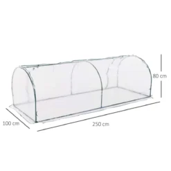 Outsunny PVC 1 X 2.5m Tunnel Greenhouse With Steel Frame -Garden Tools Shop 260981 4