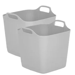 Wham Set 2 25 Litre Flexi-Store Graduated Square Tub - Grey 7 Wham Set 2 25 Litre Flexi-Store Graduated Square Tub - Grey -Garden Tools Shop 268700 3