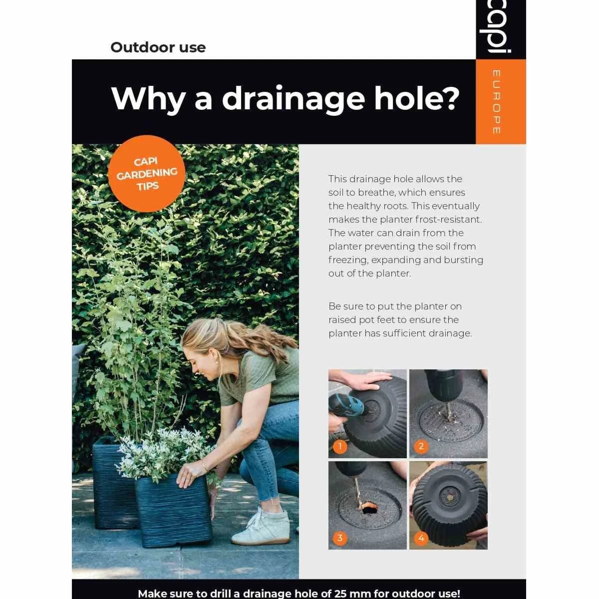 Capi Europe Ball Planter Row NL 43x41 - Black 5 Capi Europe Ball Planter Row NL 43x41 - Black - Image 5