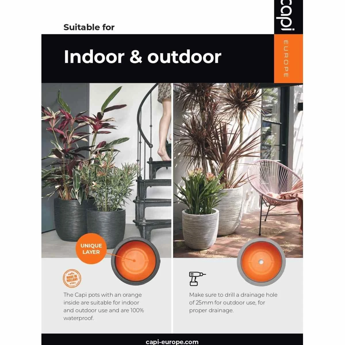 Capi Europe Ball Planter Row NL 43x41 - Black 7 Capi Europe Ball Planter Row NL 43x41 - Black - Image 7