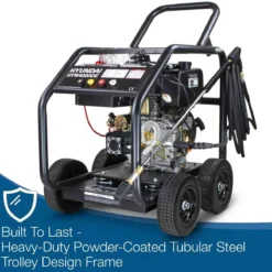 Hyundai 4000psi Diesel Pressure Washer - Black & Steel 12 Hyundai 4000psi Diesel Pressure Washer - Black & Steel -Garden Tools Shop 278235 5