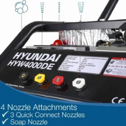 Hyundai 4000psi Diesel Pressure Washer - Black & Steel 13 Hyundai 4000psi Diesel Pressure Washer - Black & Steel -Garden Tools Shop 278235 6