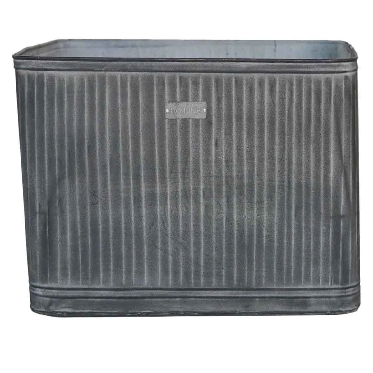 Ivyline Outdoor Hampton Rectangular Galvanised Metal Planter H:45 X W:80 Cm 1 Ivyline Outdoor Hampton Rectangular Galvanised Metal Planter H:45 X W:80 Cm