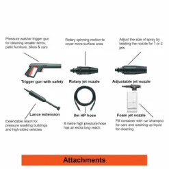 Black & Decker Black And Decker 2500DTS-E Pressure Washer Cleaning Kit -Garden Tools Shop 296741 3 1