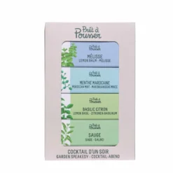 Pret A Pousser Homemade Cocktail Pack Of 4 Pods - Lemon Basil, Sage, Lemon Balm, And Moroccan Mint