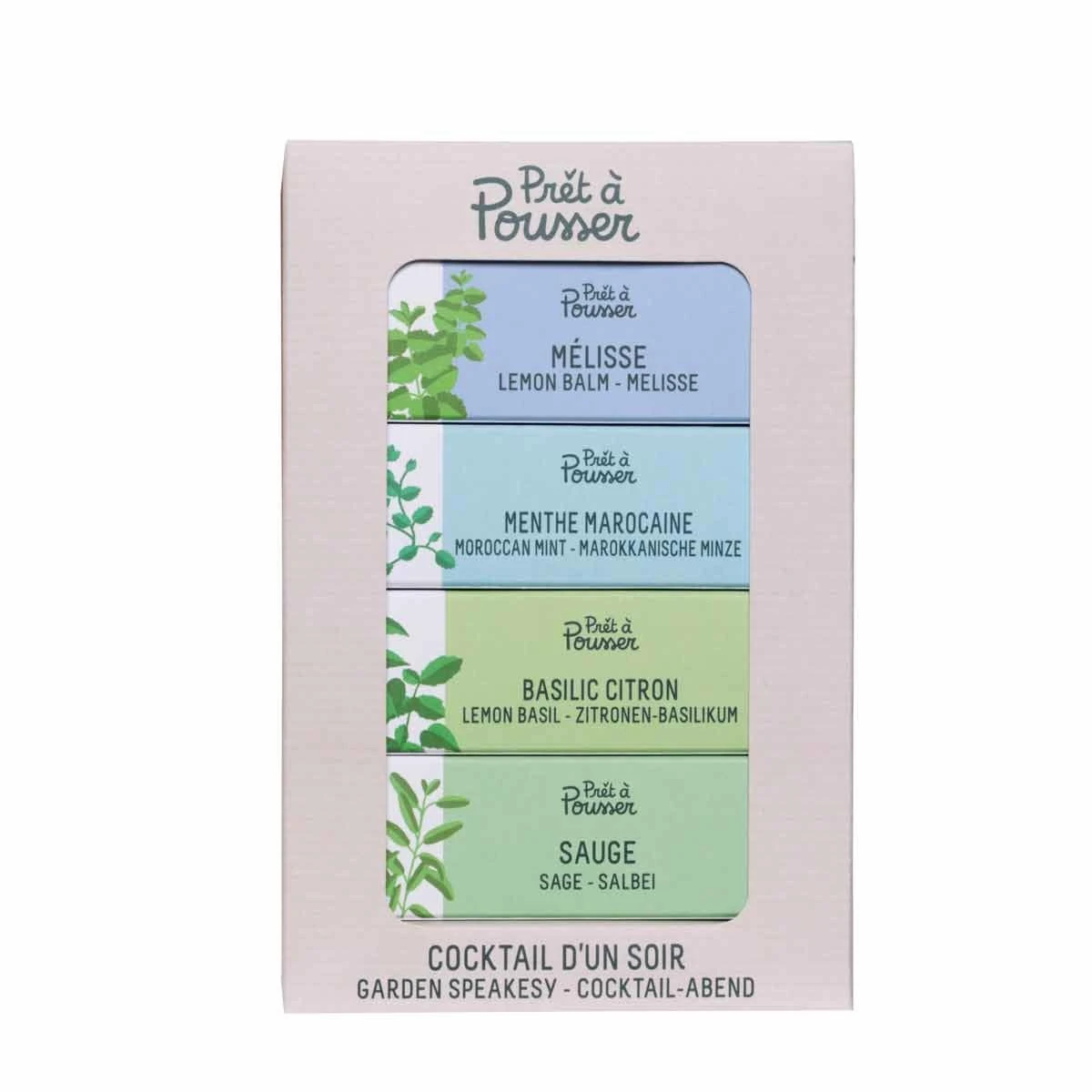 Pret A Pousser Homemade Cocktail Pack Of 4 Pods - Lemon Basil, Sage, Lemon Balm, And Moroccan Mint 1 Pret A Pousser Homemade Cocktail Pack Of 4 Pods - Lemon Basil, Sage, Lemon Balm, And Moroccan Mint