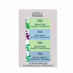 Pret A Pousser Basil Pack Of 4 Pods - Dark Opal Basil, Thai Basil, Lemon Basil, Cinnamon Basil