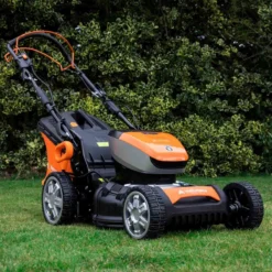 Yard Force 40V 46Cm Self-propelled Cordless Lawnmower W/ 4Ah Lithium-ion Battery & Quick Charger - Orange & Black -Garden Tools Shop 300422 3
