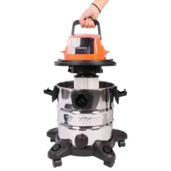 Yard Force 20V Wet And Dry Vacuum Cleaner W/ 4.0Ah Battery And Charger - Orange & Black -Garden Tools Shop 300427 3