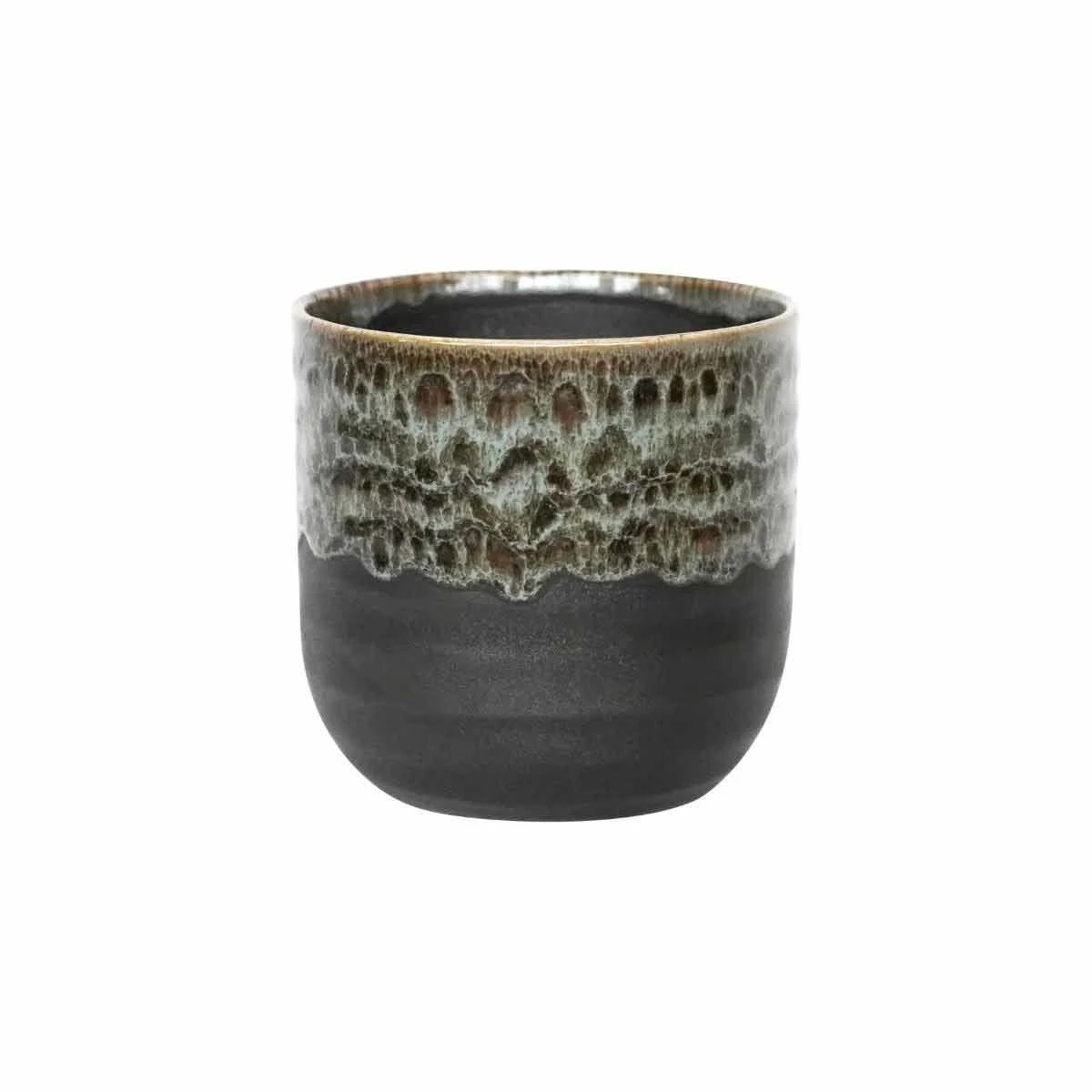 Ivyline Olivine Reactive Glaze Planter - H21Cm X D21Cm 1 Ivyline Olivine Reactive Glaze Planter - H21Cm X D21Cm