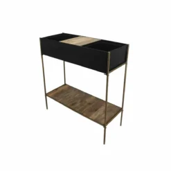 Ivyline Indoor Kensington Metal Planter Stand In Gold - H76Cm W70Cm