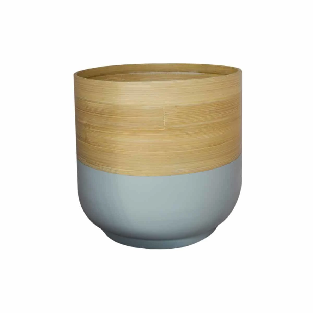 Ivyline Bamboo Grey Planter - D23Cm 2 Ivyline Bamboo Grey Planter - D23Cm - Image 2