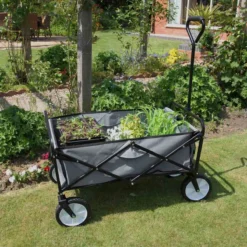 Foldable Garden Cart Grey -Garden Tools Shop 307943 4