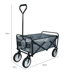 Foldable Garden Cart Grey -Garden Tools Shop 307943 5