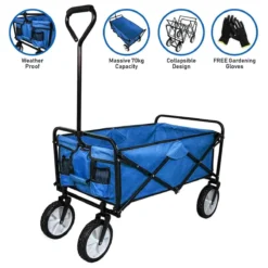 Foldable Garden Cart Blue