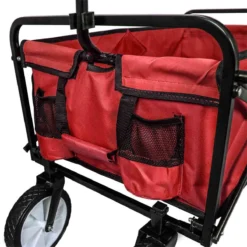 Foldable Garden Cart Red -Garden Tools Shop 307945 3