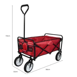 Foldable Garden Cart Red -Garden Tools Shop 307945 5