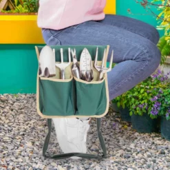 Gardenkraft Folding Portable Garden Kneeler With Tool Bag - Green -Garden Tools Shop 307997 9