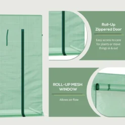 Outsunny 198x77x168cm Tomato Greenhouse Grow House With Roll Up Door -Garden Tools Shop 308466 5