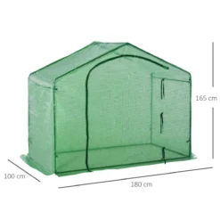 Outsunny 3.4x5.9Ft Walk-in Greenhouse Outdoor Garden Plant Shelter Steel Frame -Garden Tools Shop 308468 3