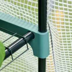 Outsunny Mini Greenhouse 4-tier Portable Plant House Shed Pe Cover White -Garden Tools Shop 308470 8