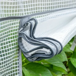 Outsunny Mini Greenhouse 4-tier Portable Plant House Shed Pe Cover White -Garden Tools Shop 308470 9