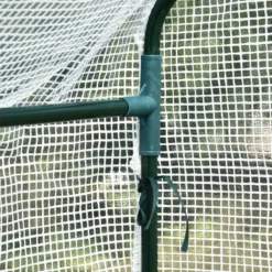 Outsunny Walk In Greenhouse W/Shelves Steeple Grow House 186x 120 X 190cm White/Green -Garden Tools Shop 308475 9