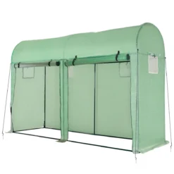 Outsunny Garden Plant Tomato Growth Greenhouse W/ 2 Doors 4 Windows 3 X 1 X 2M