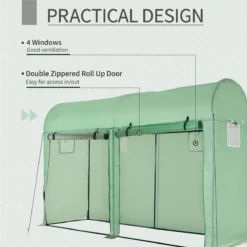 Outsunny Garden Plant Tomato Growth Greenhouse W/ 2 Doors 4 Windows 3 X 1 X 2M -Garden Tools Shop 308477 6