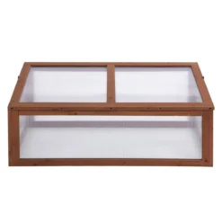 Outsunny Square Wooden Outdoor Greenhouse For Plants Pc Board 100 X 65 X 40cm -Garden Tools Shop 308484 8
