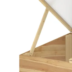 Outsunny Wood Cold Frame Greenhouse Garden Polycarbonate Grow House Natural -Garden Tools Shop 308485 9