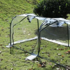 Outsunny Tunnel Greenhouse Steel Frame For Garden W/ Zipper Doors -Garden Tools Shop 308494 9