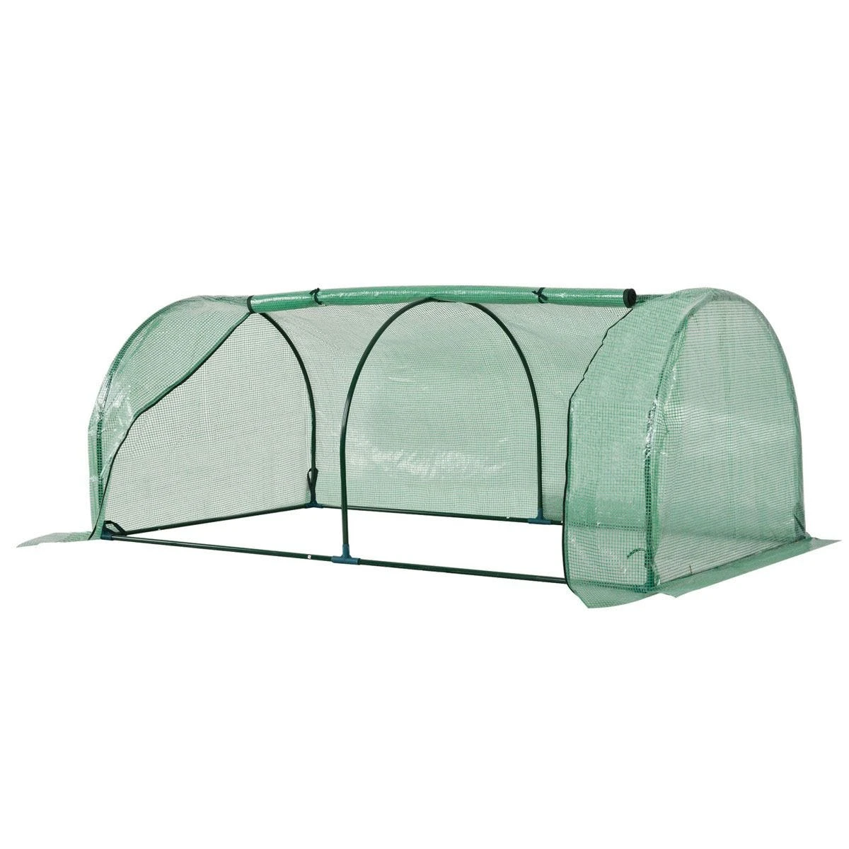 Outsunny Tunnel Greenhouse Grow House Steel Frame Pe Green 200x100x80 Cm 1 Outsunny Tunnel Greenhouse Grow House Steel Frame Pe Green 200x100x80 Cm