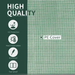Outsunny Tunnel Greenhouse Grow House Steel Frame Pe Green 200x100x80 Cm 11 Outsunny Tunnel Greenhouse Grow House Steel Frame Pe Green 200x100x80 Cm -Garden Tools Shop 308496 4