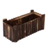 Outsunny Raised Flower Bed Wooden Rectangular Planter Container Box 4 Feet