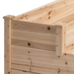 Outsunny Wooden Raised Bed 3-tier Planter Kit Elevated Plant Box 124x124x56cm -Garden Tools Shop 308619 8