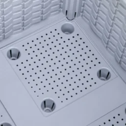 Outsunny 4-piece Elevated Flower Bed Vegetable Herb Planter Plastic Grey -Garden Tools Shop 308628 9