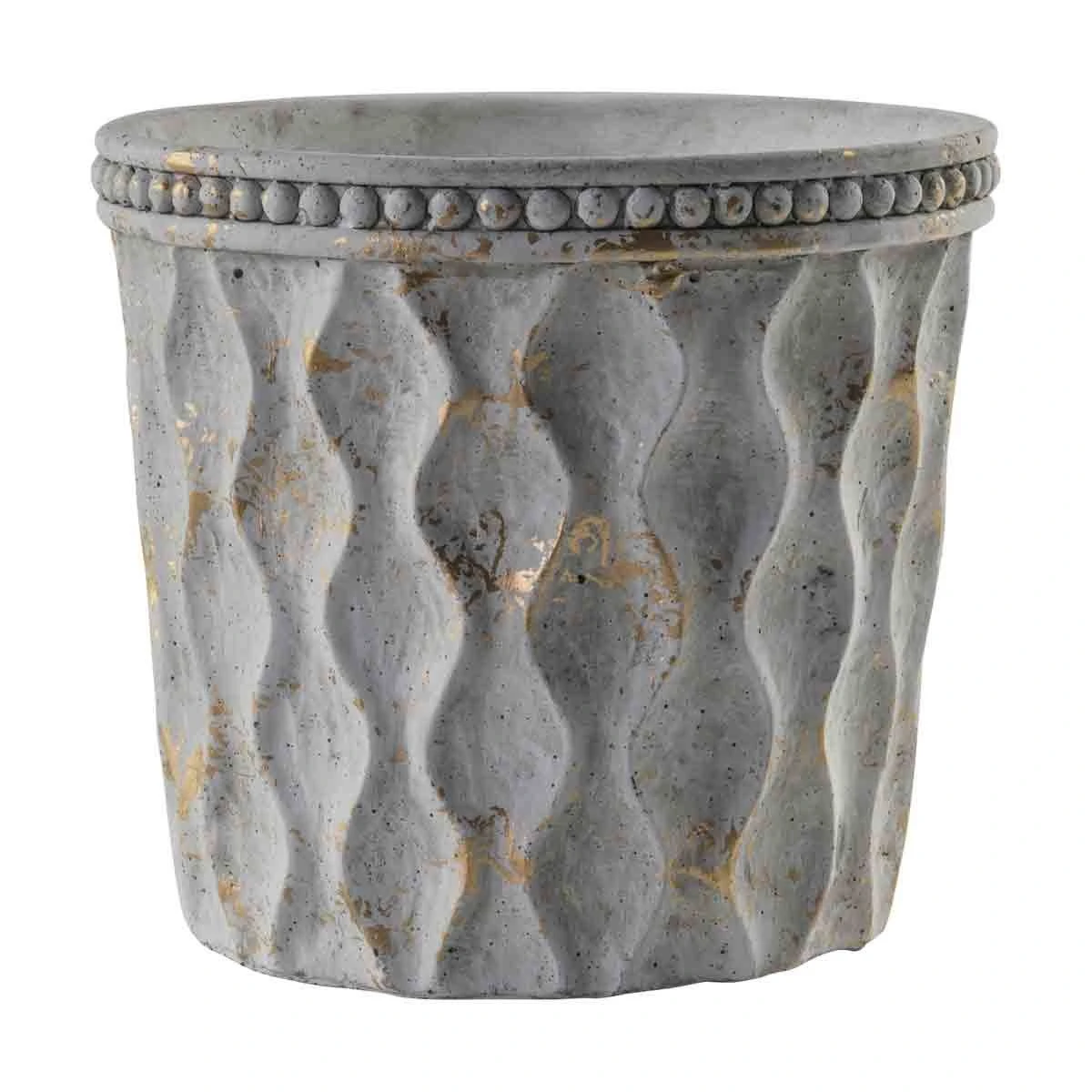 Codian Pot Antique Gold Large 180x180x160Mm 1 Codian Pot Antique Gold Large 180x180x160Mm