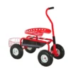 Outsunny Adjustable Rolling Garden Cart/Work Seat