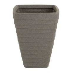 Charles Bentley Pair Of Tall Trojan Square Granite Planters (dia. 40Cm) -Garden Tools Shop 312079 3