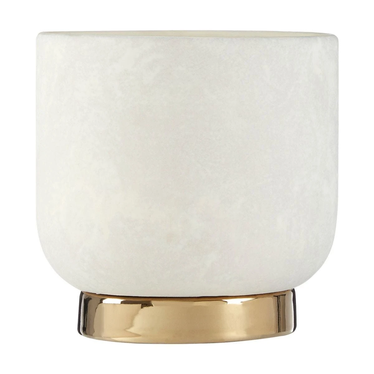 Interiors By Ph Small Ceramic Planter White With Gold Base 1 Interiors By Ph Small Ceramic Planter White With Gold Base