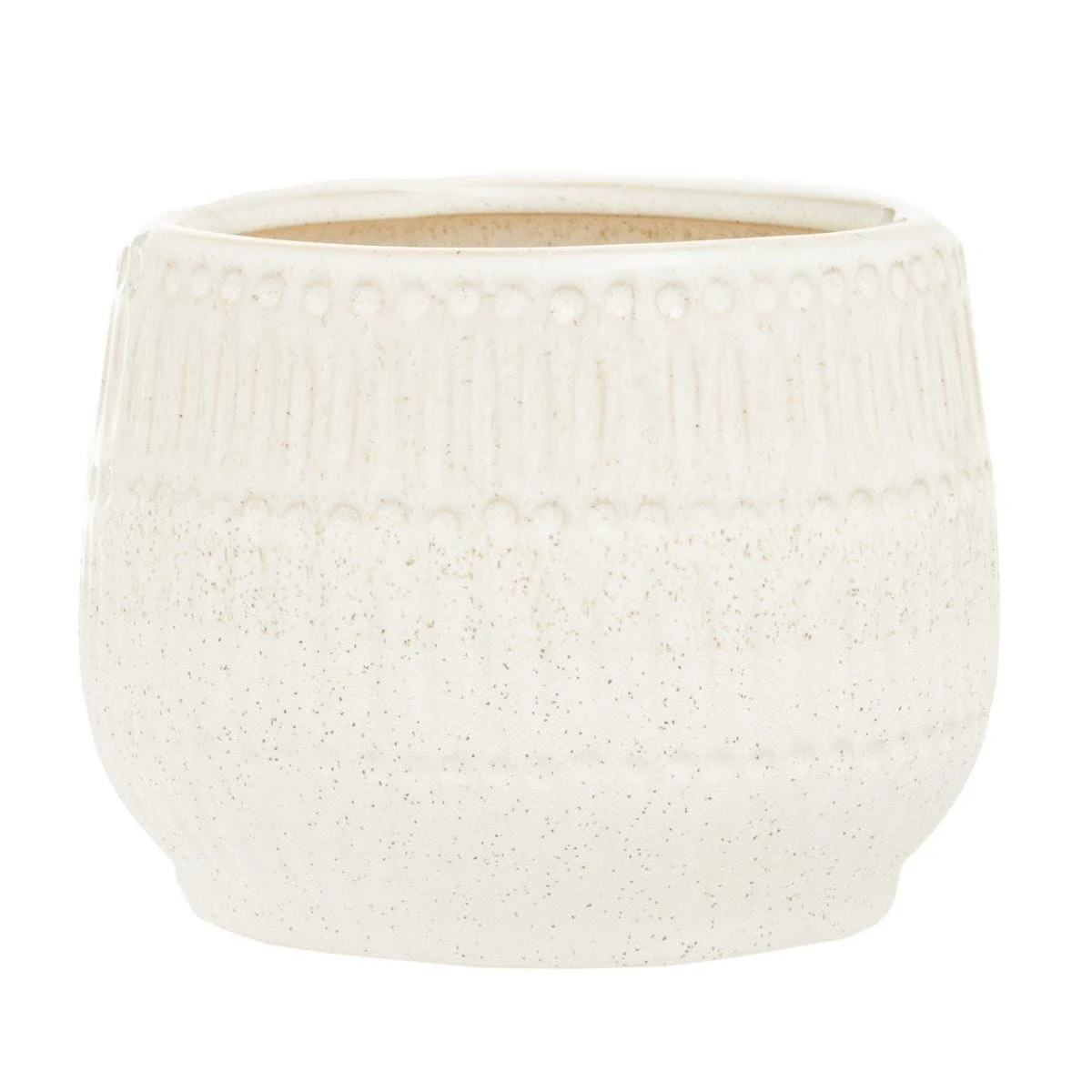 Interiors By Ph White Stoneware Planter 1 Interiors By Ph White Stoneware Planter